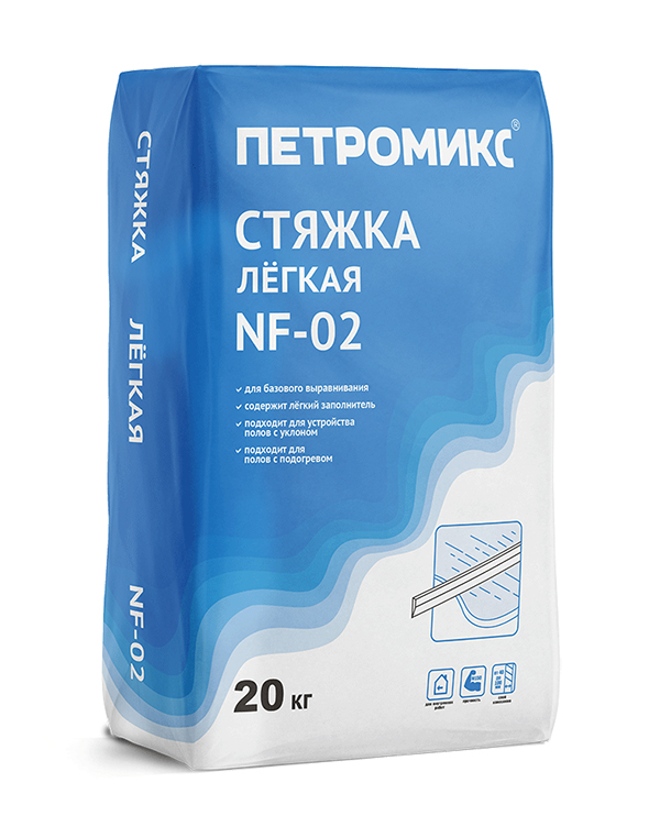 NF-02 (ПЛ) Стяжка легкая ПЕТРОМИКС, 20 кг/меш купить в Санкт-Петербурге