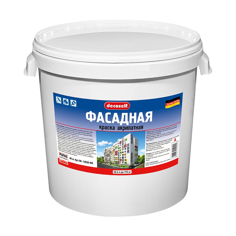 Краска фасадная фасадная Pufas Decoself A 40 кг купить в Санкт-Петербурге