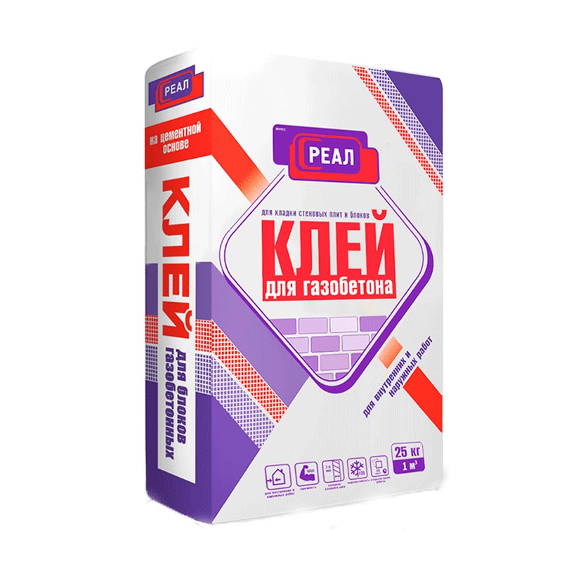 Клей для газобетона РЕАЛ купить в Санкт-Петербурге