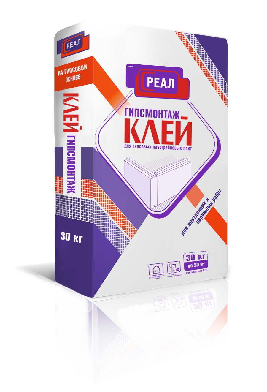 Клей для ПГП Гипсмонтаж РЕАЛ купить в Санкт-Петербурге