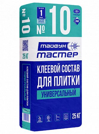 ТАЙФУН МАСТЕР № 10 клей для плитки универсальный купить в Санкт-Петербурге