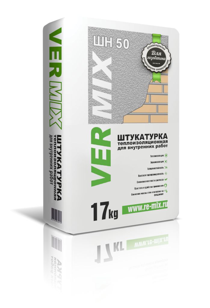 Vermix ШН50 Штукатурка теплоизоляционная для наружных работ купить в Санкт-Петербурге