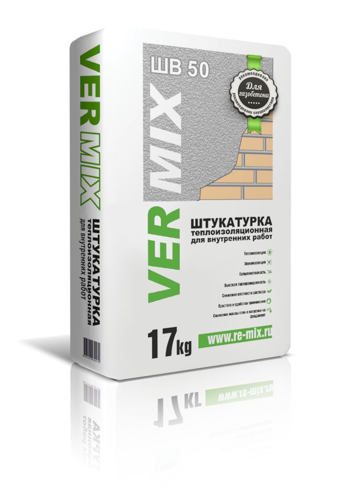 Vermix ШВ50 Штукатурка теплоизоляционная для внутренних работ купить в Санкт-Петербурге