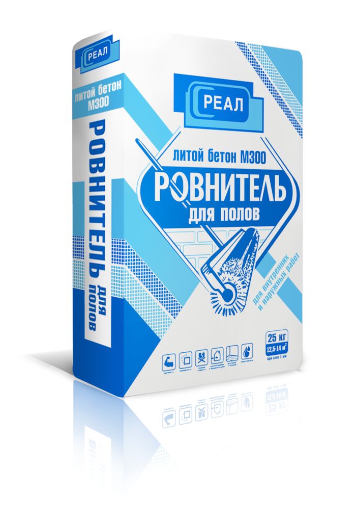 Ровнитель для пола РЕАЛ М300 (Литой бетон) купить в Санкт-Петербурге