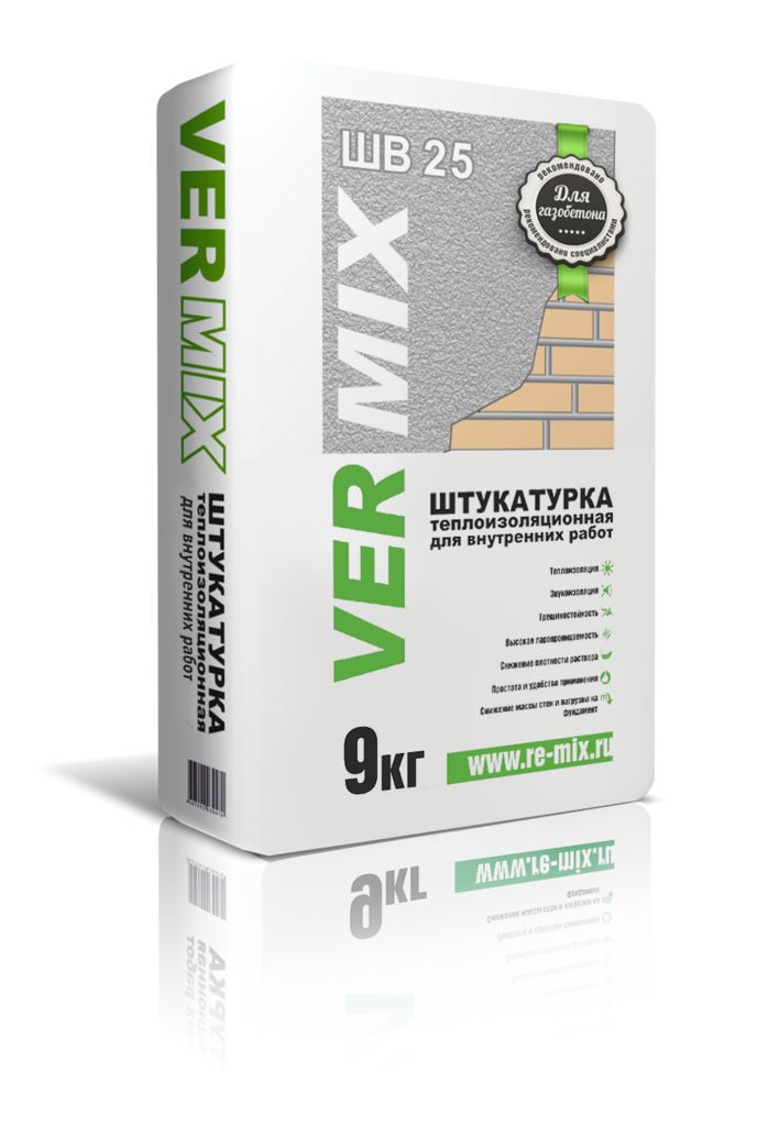 Vermix ШВ25 Штукатурка теплоизоляционная для внутренних работ купить в Санкт-Петербурге