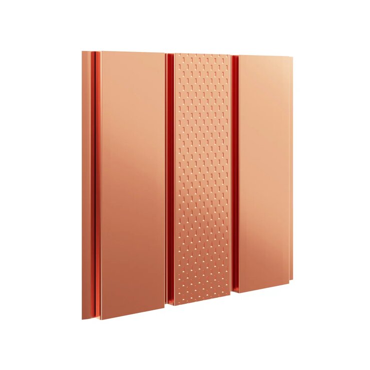 Софит с центральной перфорацией aquAsystem Медь гладкий 2.4м купить в Санкт-Петербурге