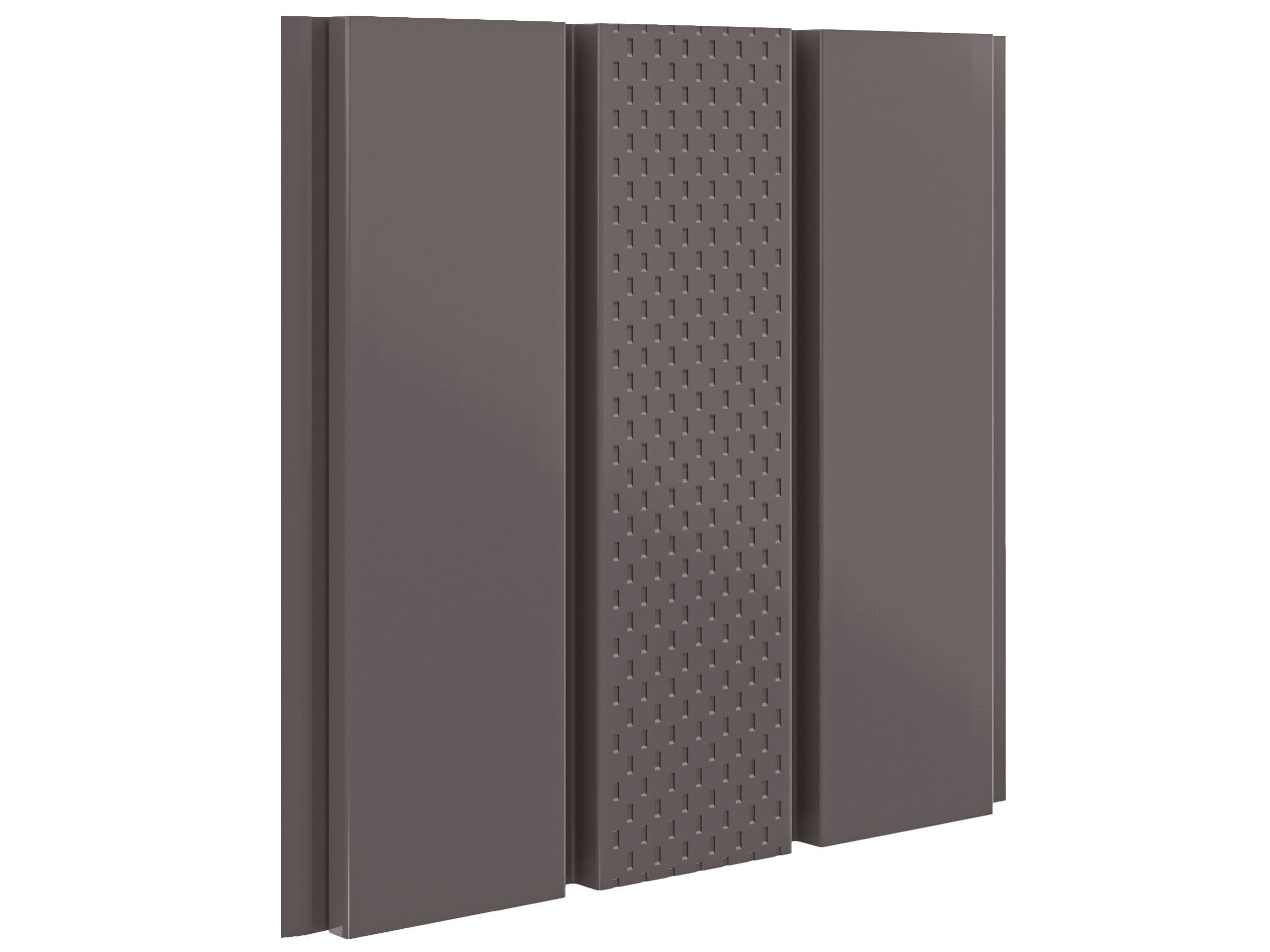 Софит с центральной перфорацией aquAsystem 0.50мм Zn140 ПЭ 8019 (серо-коричневый) гладкий 2.4м купить в Санкт-Петербурге