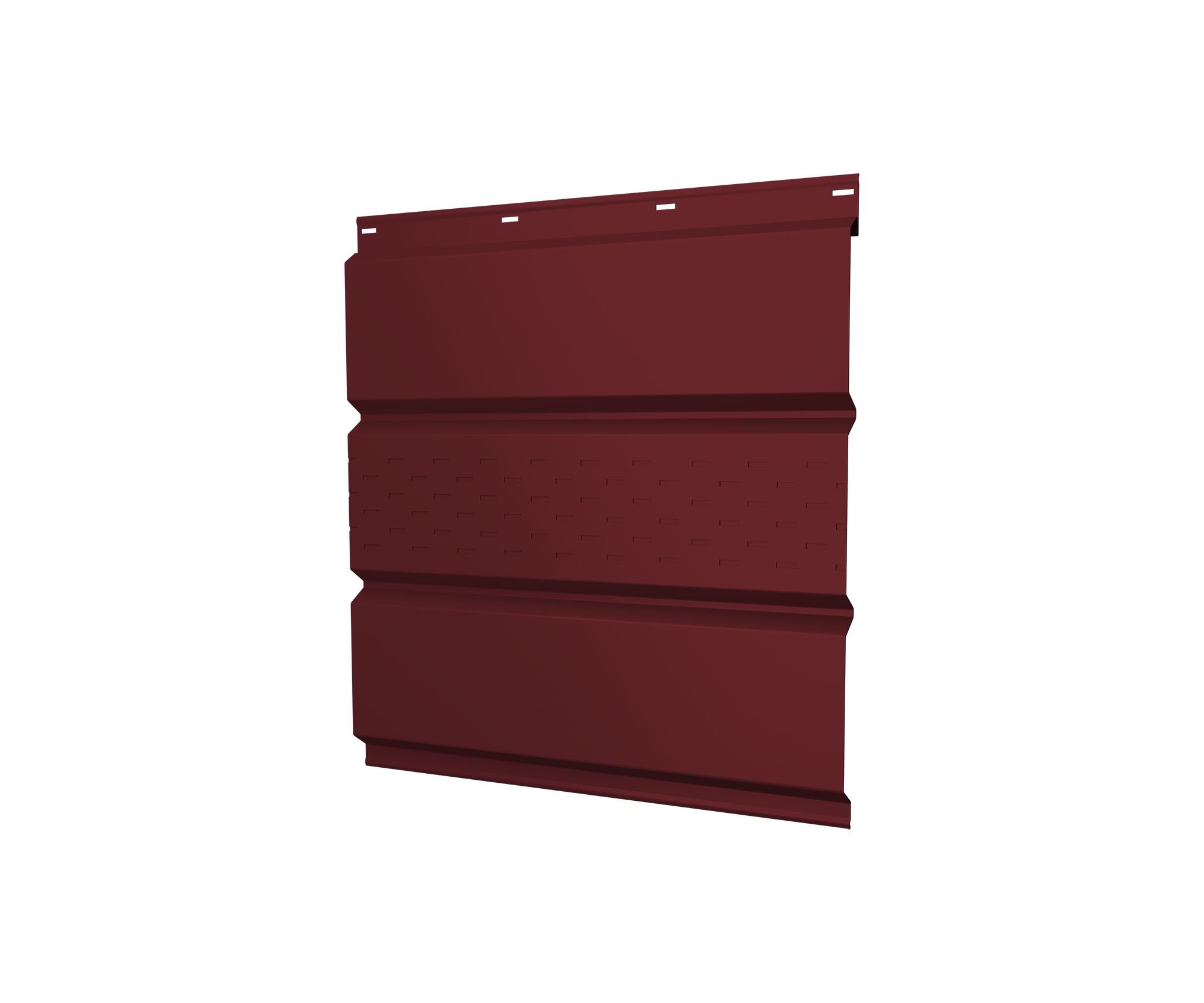 Софит металл центральная перфорация GL 0.45мм ПЭ (темно-красный) 3005 {длины по спецификации} купить в Санкт-Петербурге