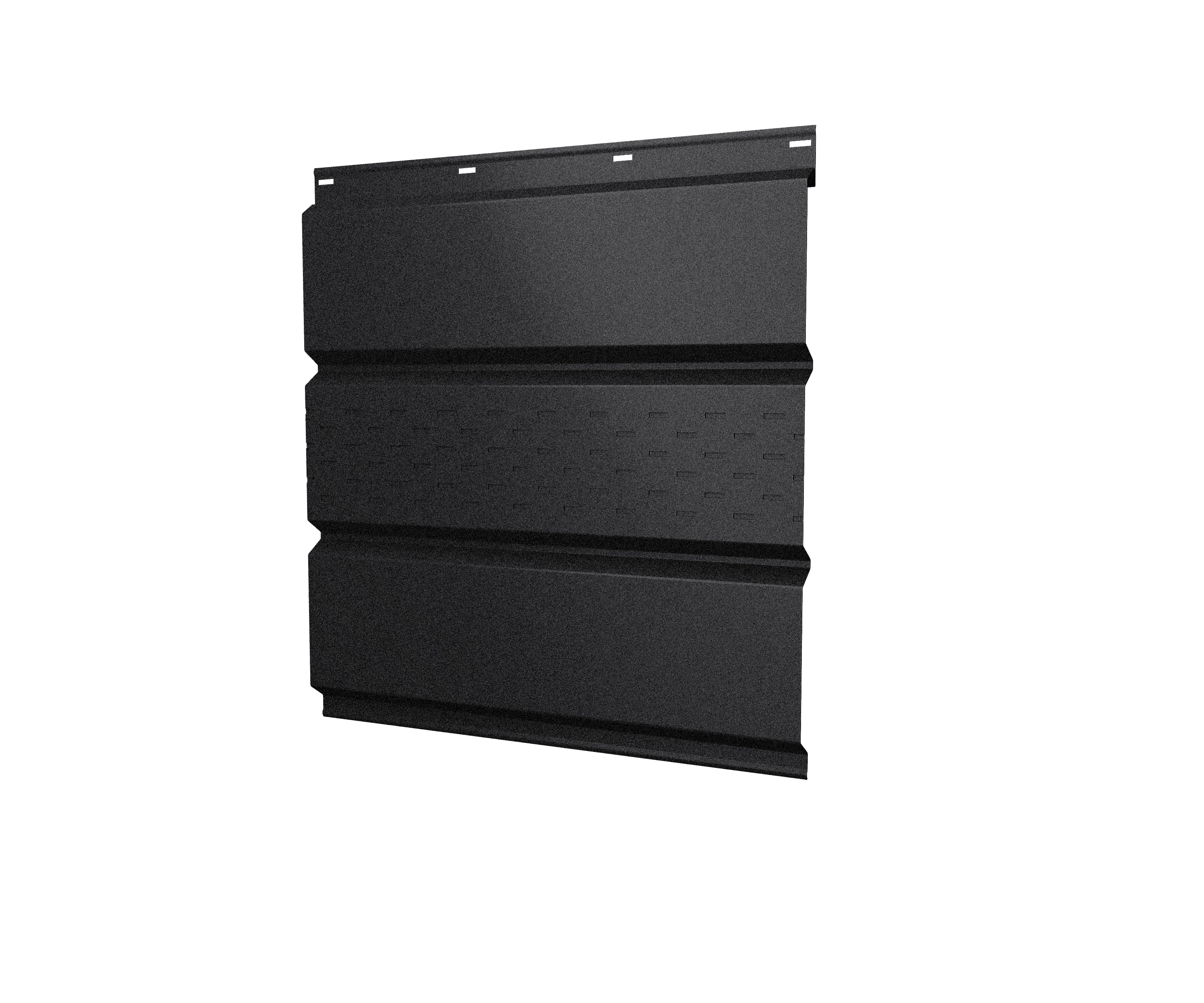 Софит металл центральная перфорация GL 0.45мм Drap TX TwinColor (черный) 9005 {длины по спецификации} купить в Санкт-Петербурге