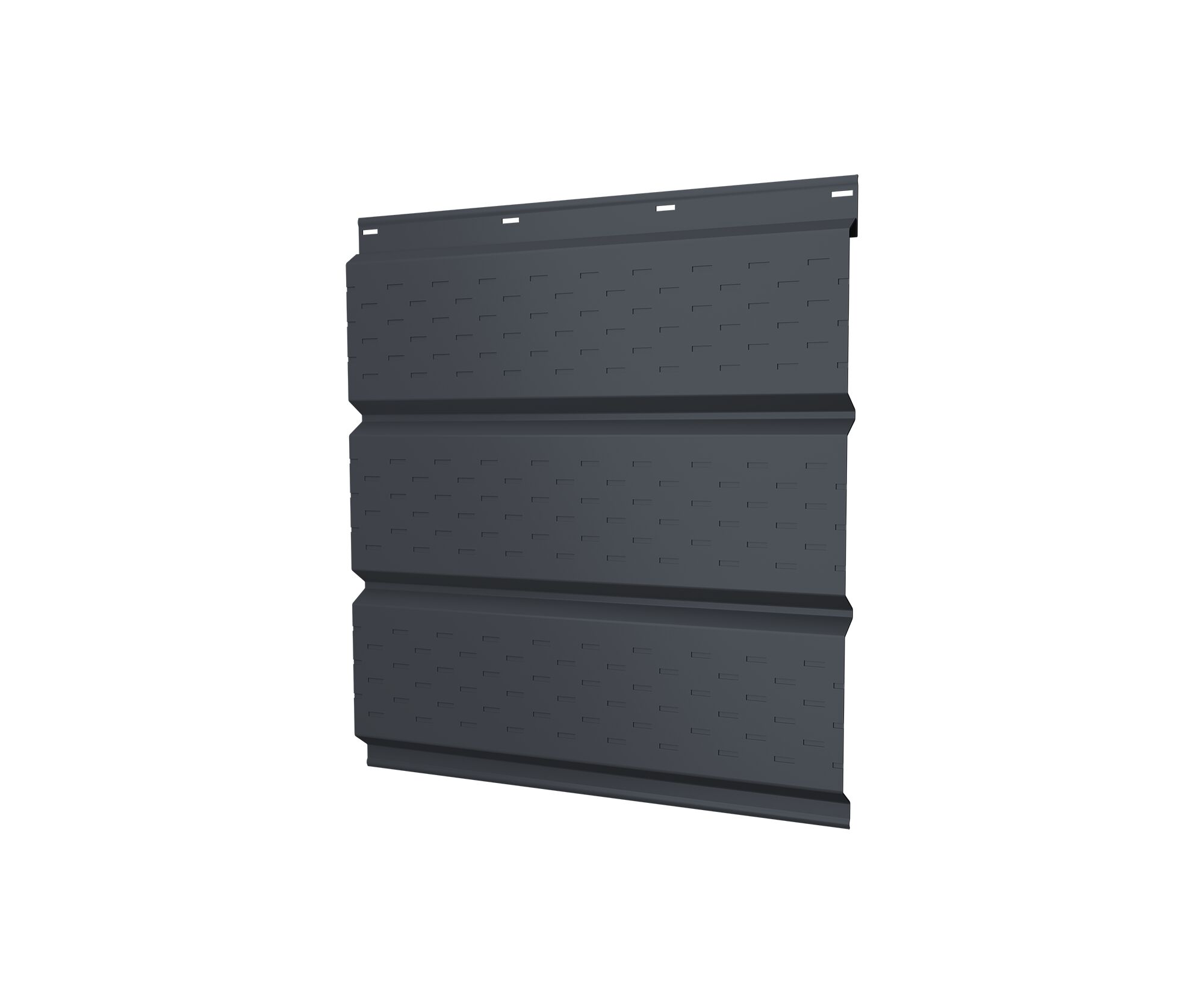 Софит металл полная перфорация GL 0.50мм GreenCoat Pural BT (темно-серый) RR23 {длины по спецификации} купить в Санкт-Петербурге