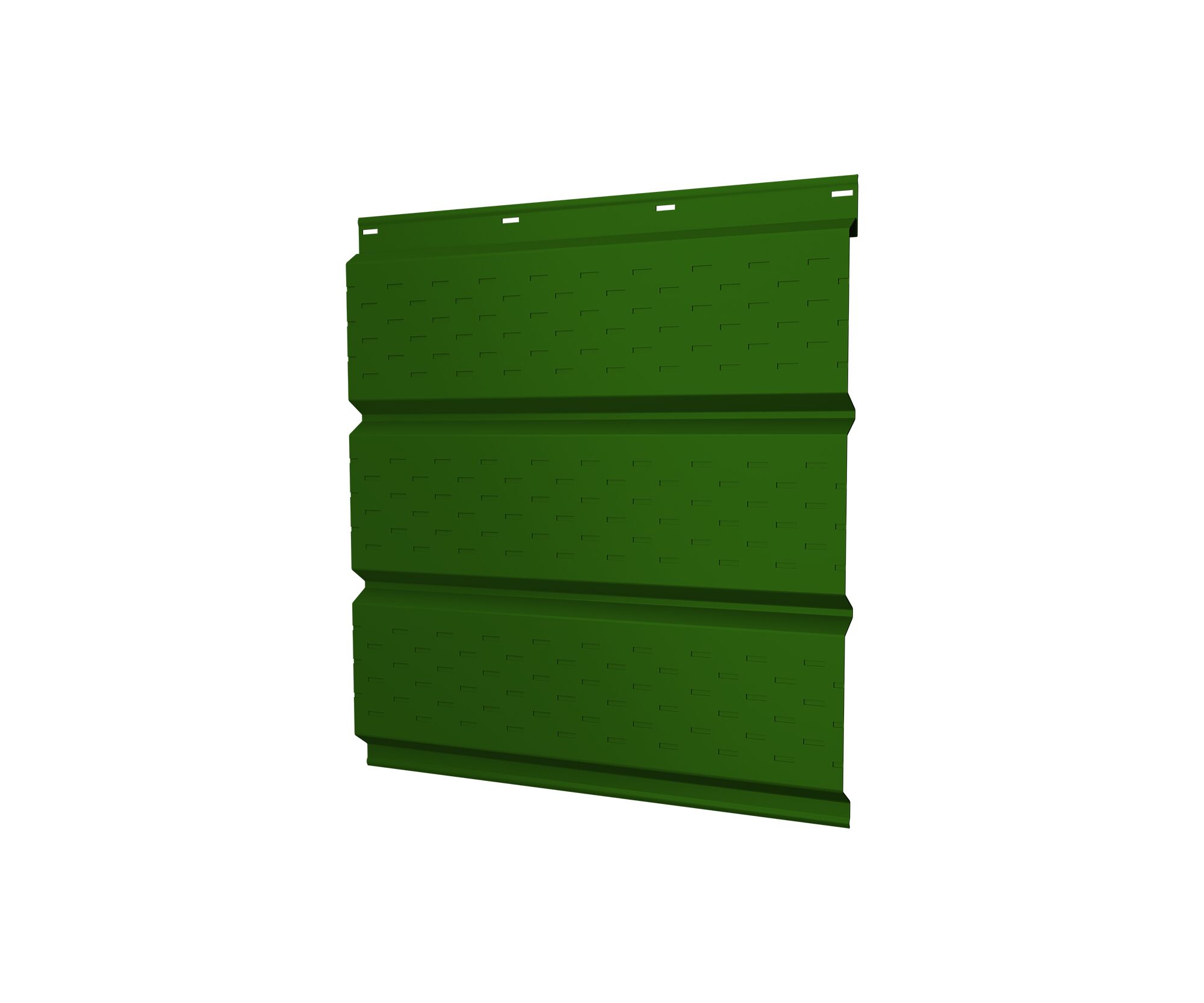 Софит металл полная перфорация GL 0.45мм ПЭ (зеленый) 6002 {длины по спецификации} купить в Санкт-Петербурге