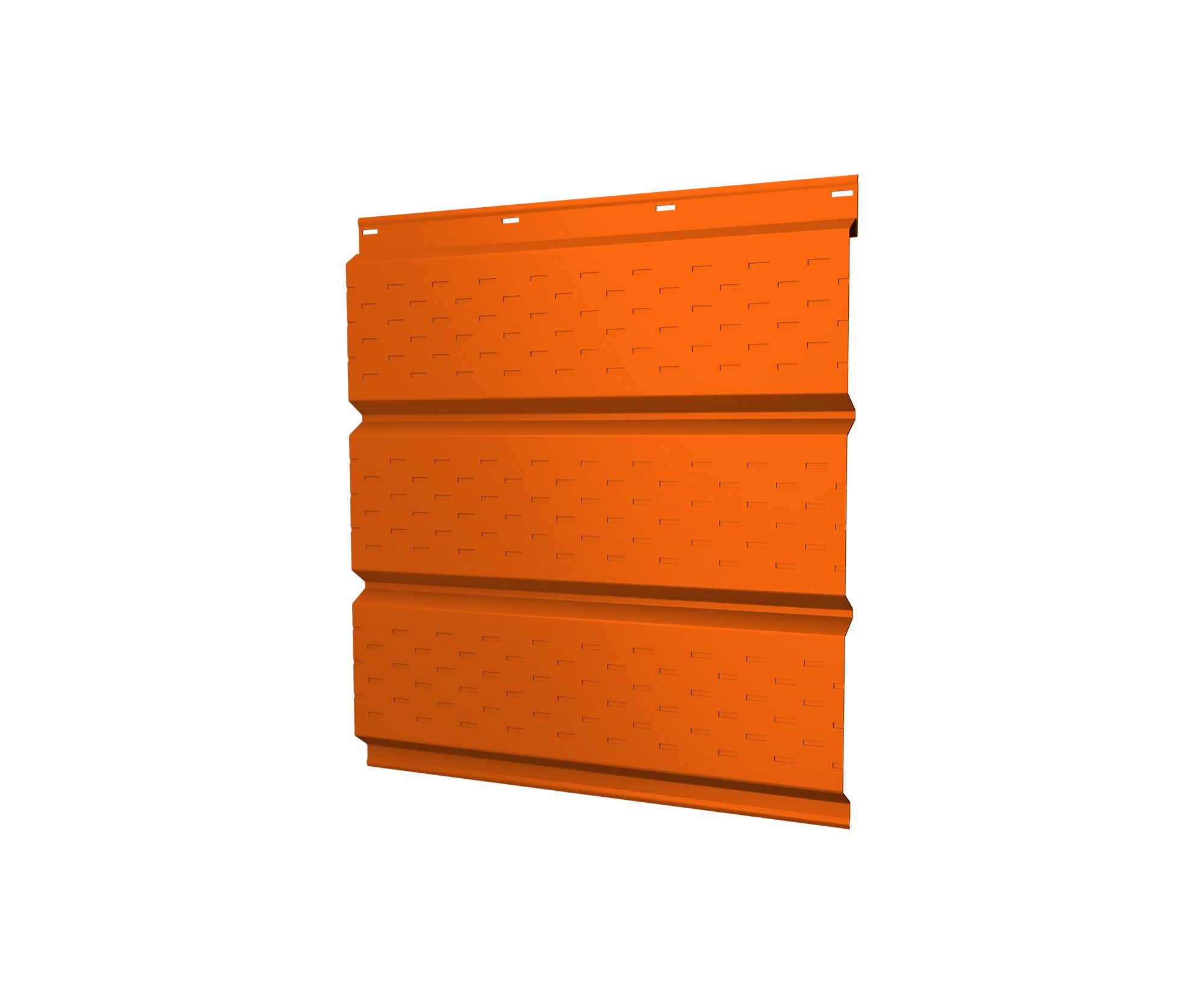 Софит металл полная перфорация GL 0.45мм ПЭ (транспортный оранжевый) 2004 {длины по спецификации} купить в Санкт-Петербурге