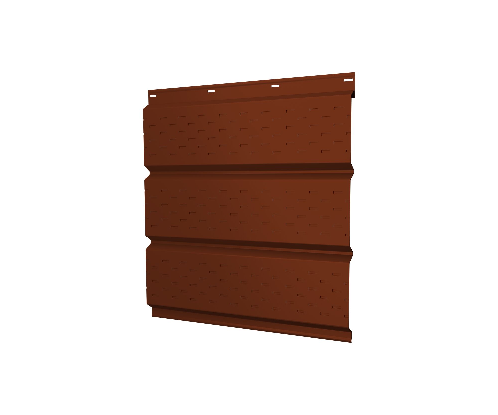 Софит металл полная перфорация GL 0.50мм 3009 (кирпично-красный) Satin {длины по спецификации} купить в Санкт-Петербурге