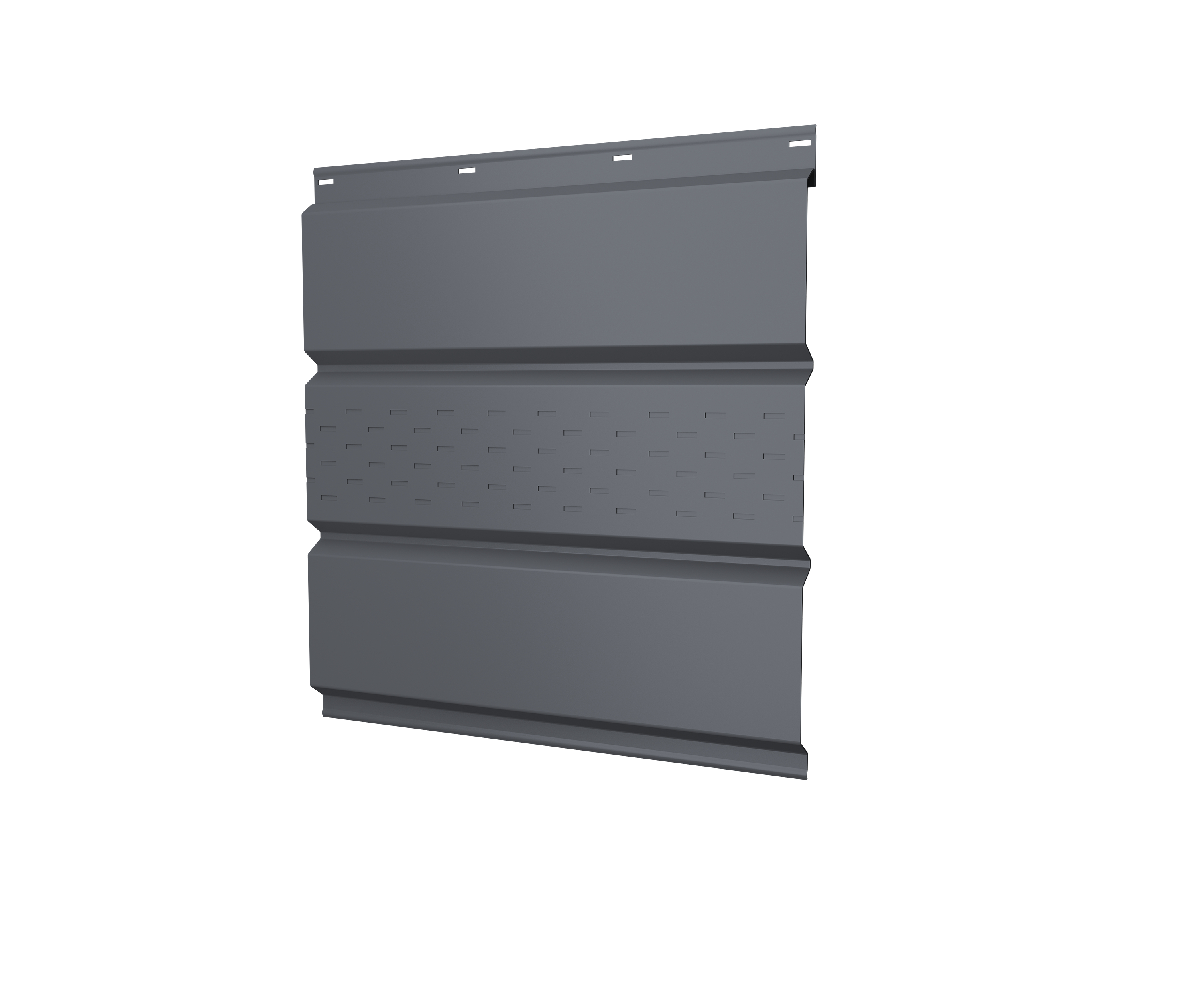 Софит металл центральная перфорация GL 0.45мм ПЭ (серебро) 9006 {длины по спецификации} купить в Санкт-Петербурге