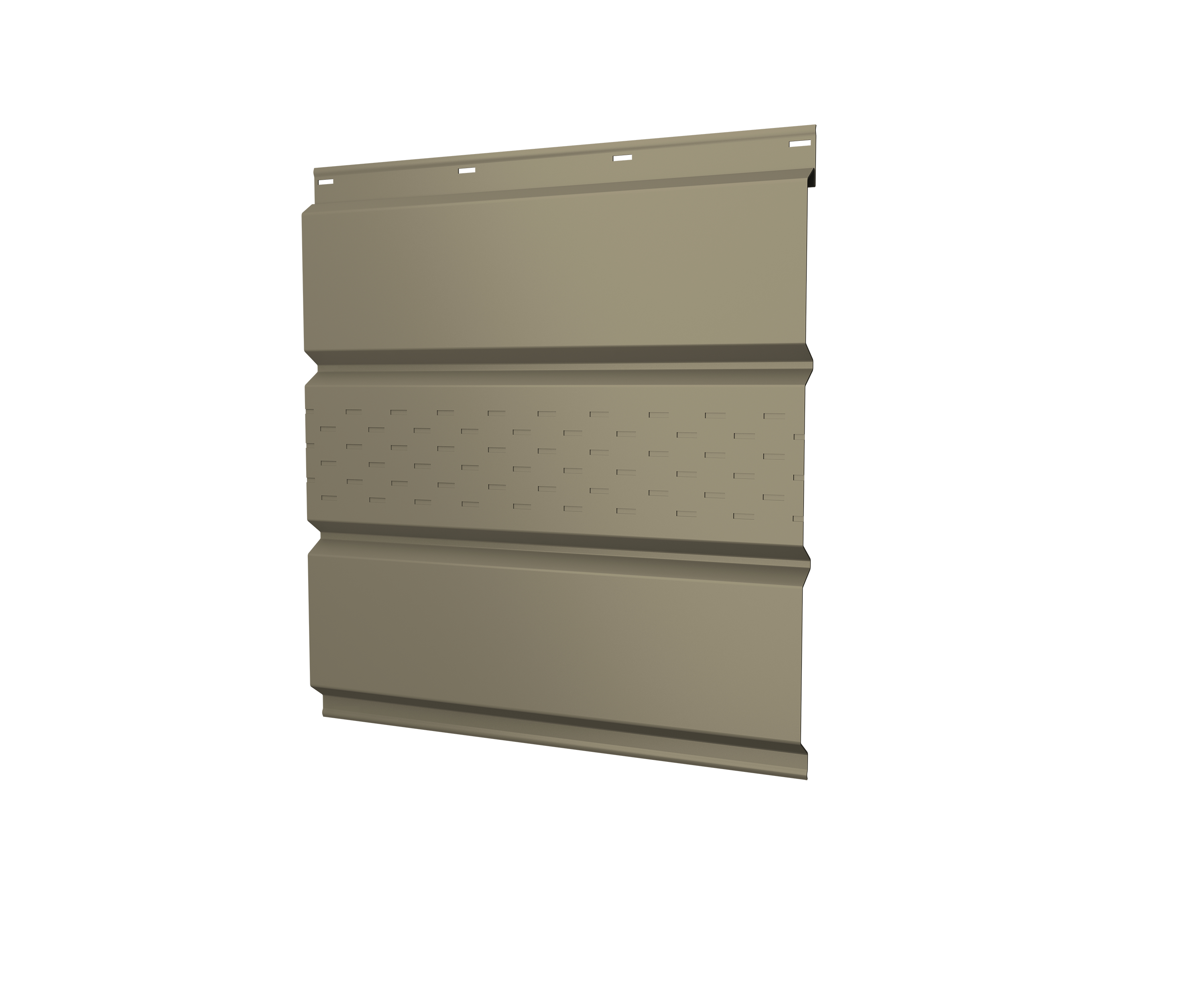 Софит металл центральная перфорация GL 0.50мм Satin (светло-бежевый) 1015 {длины по спецификации} купить в Санкт-Петербурге