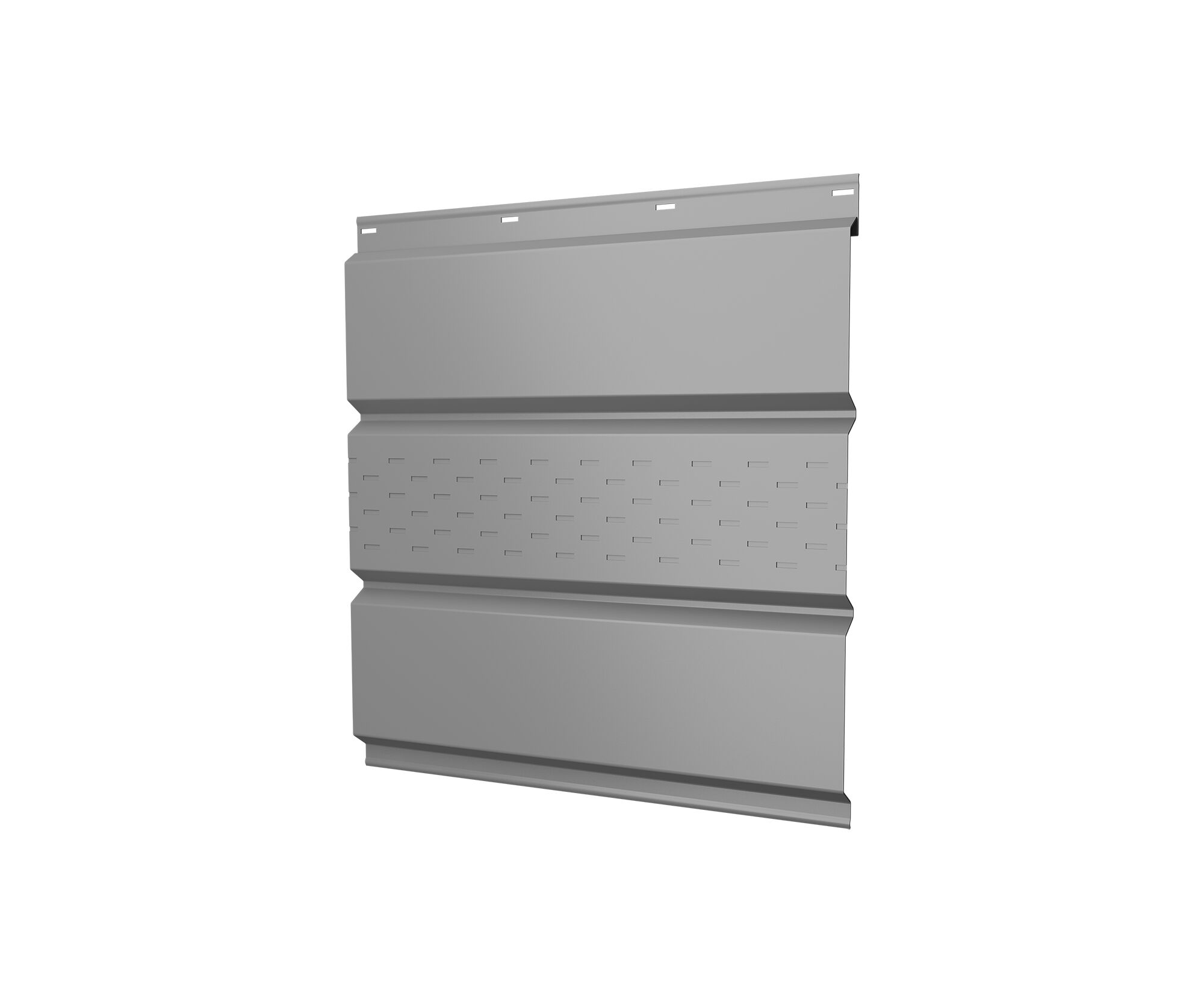 Софит металл центральная перфорация GL 0.50мм Satin (серебро) 9006 {длины по спецификации} купить в Санкт-Петербурге