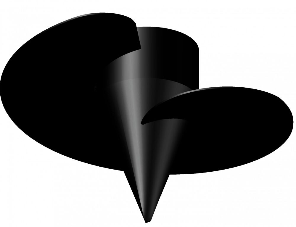 Наконечник винтовой для сваи d 76 цвет черный купить в Санкт-Петербурге