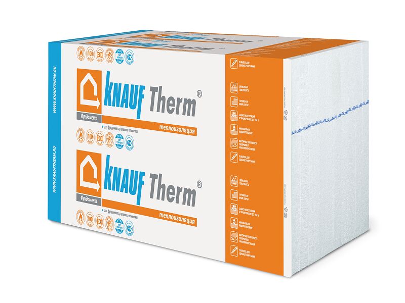 KNAUF Therm Фундамент 50мм, 12 плит, 8.64м2, 600х1200мм, 0.432м3 купить в Санкт-Петербурге