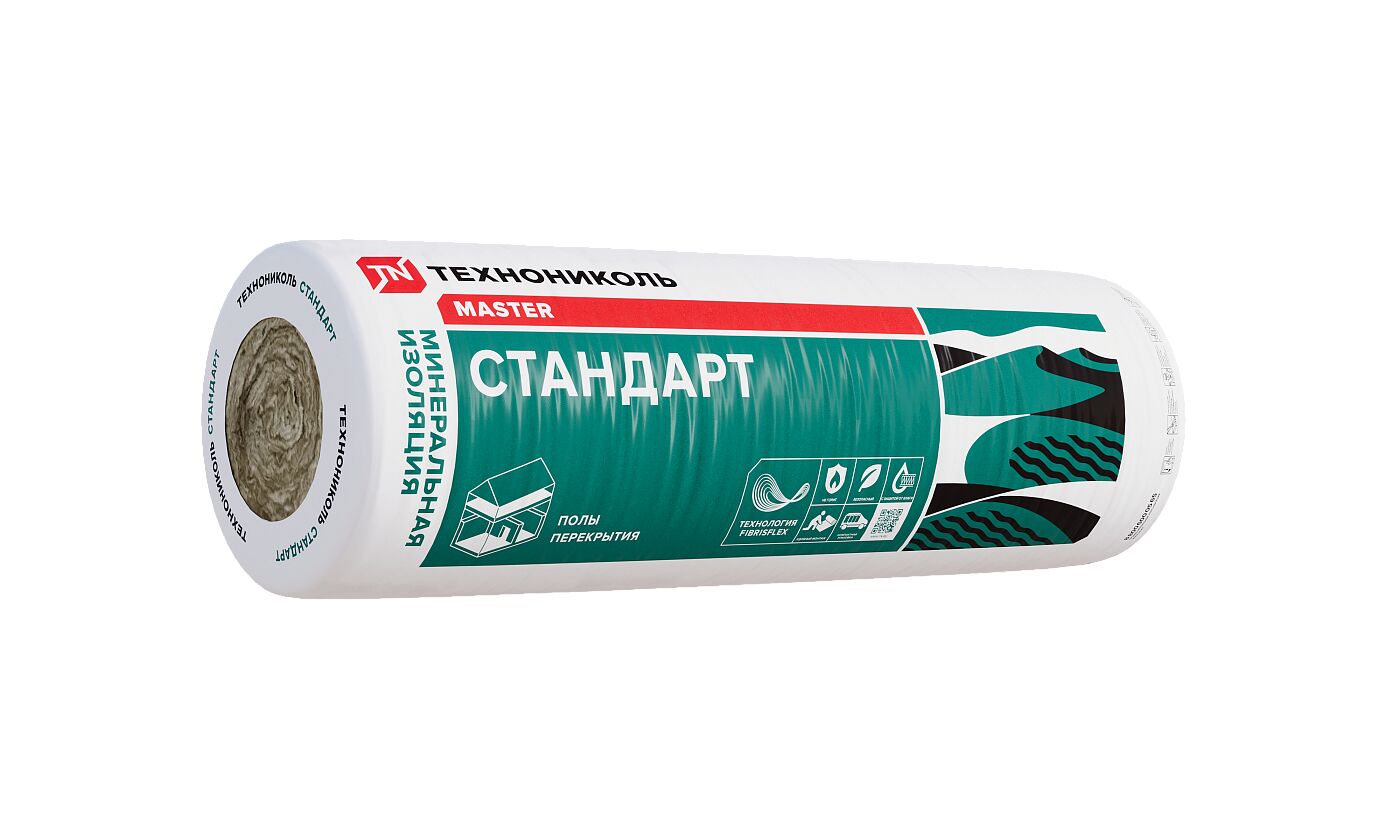 Утеплитель Стандарт (ТН СВ 40) 100мм, 1 мат, 7.5м2, 1220х6150мм, 0.75м3 купить в Санкт-Петербурге