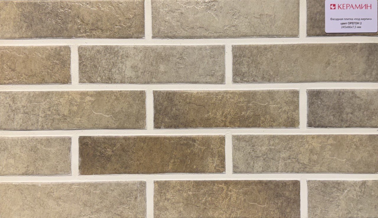 Термопанель рядовая с плиткой KERAMIN ОРЕГОН ППС 1020х600х60мм (0,61м2) ЕВРОПА купить в Санкт-Петербурге
