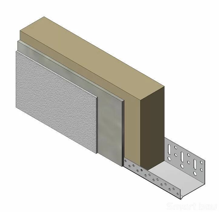 TP-SP 100 Профиль цокольный Алюминивый 100 мм (толщина профиля 0,8 мм) LOBATHERM  купить в Санкт-Петербурге