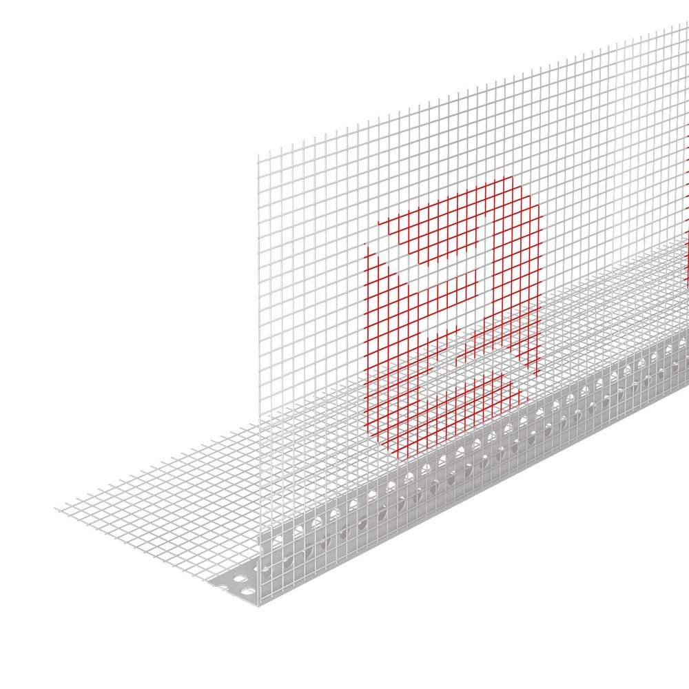 ТЕХНОНИКОЛЬ Профиль угловой ПВХ с армирующей сеткой 10х15 2,5м купить в Санкт-Петербурге