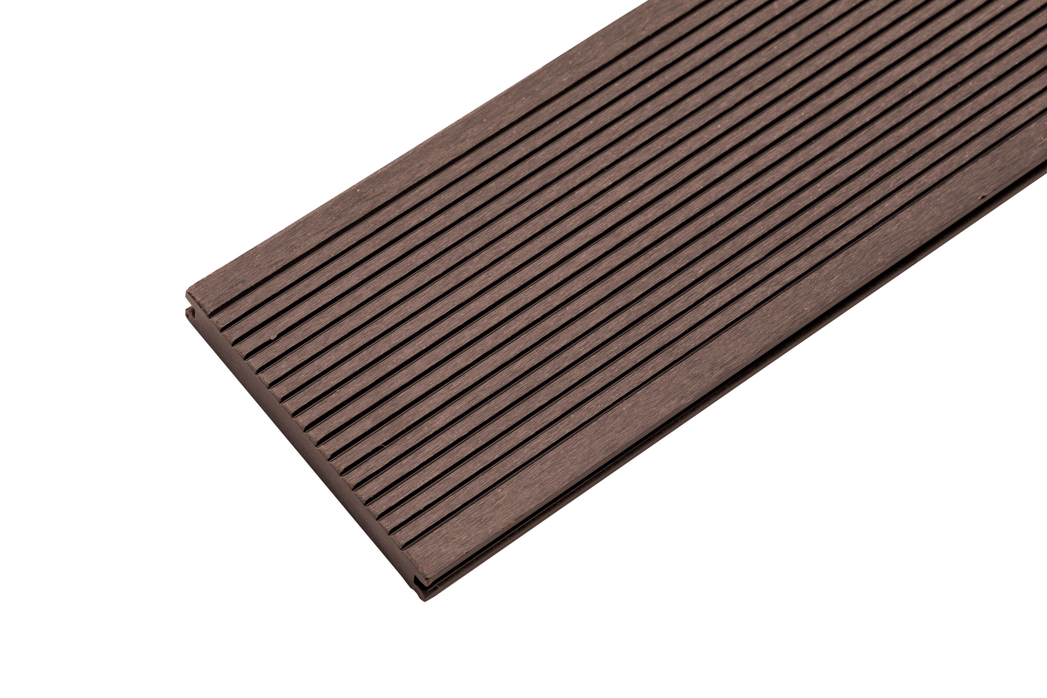 Доска террасная МПК полнотелая с пазом брашир с тиснением шоколад 150х18х3000мм Мастодек купить в Санкт-Петербурге