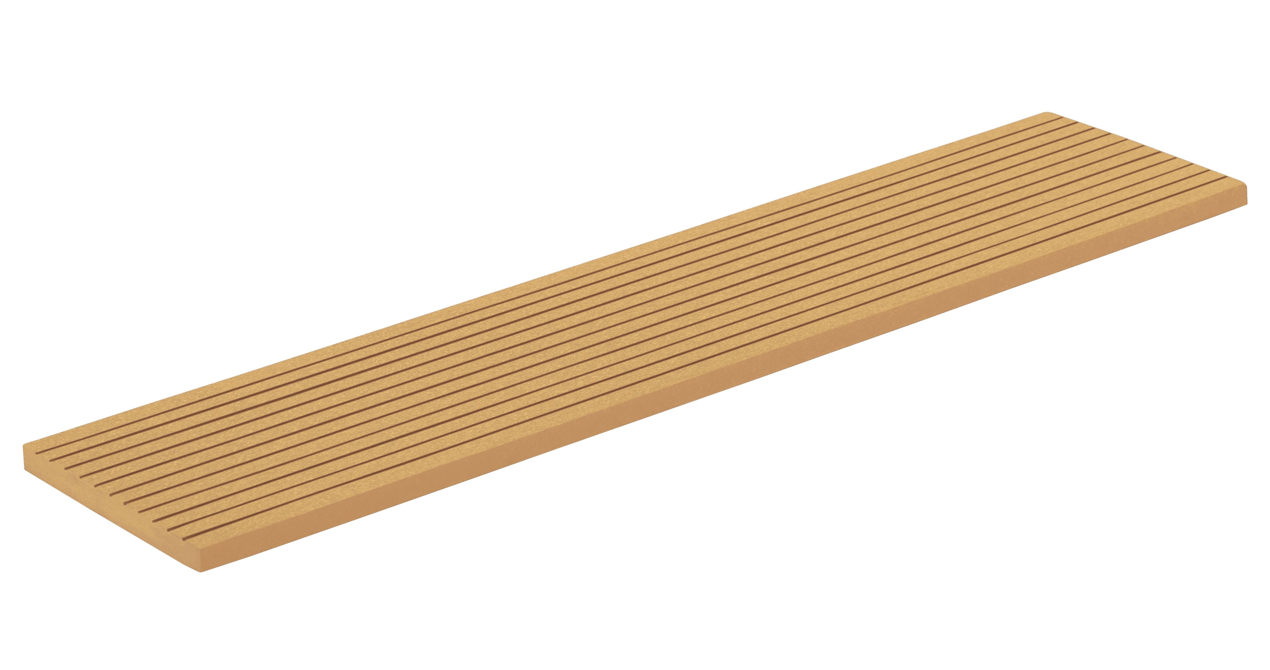 Гибкий планкен GRINDERDECO, ДПК, для вертикального обрамления и обшивки, карамель,  шлифованный, 120x11x3000мм купить в Санкт-Петербурге