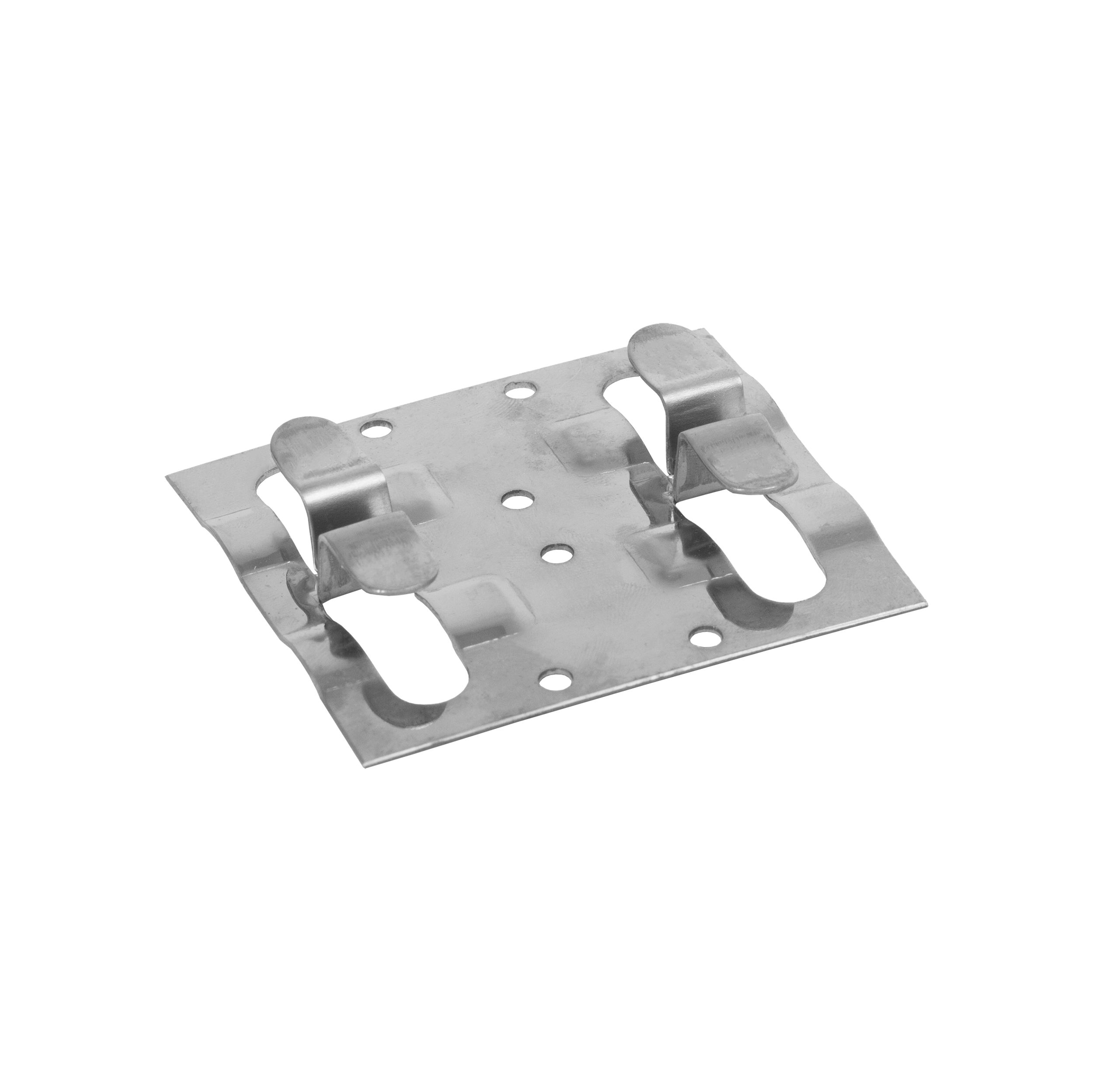 Кляймер рядный GRINDERDECO, нерж. сталь, видимый крепеж, шов 5мм, для монтажа наличника ДПК, неокрашенный, 68х13х75мм, уп=8шт купить в Санкт-Петербурге