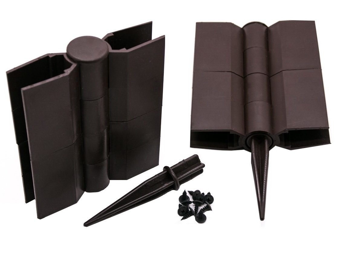 Пластиковый Шарнир угловой  для грядки ДПК коричневый 300 мм купить в Санкт-Петербурге