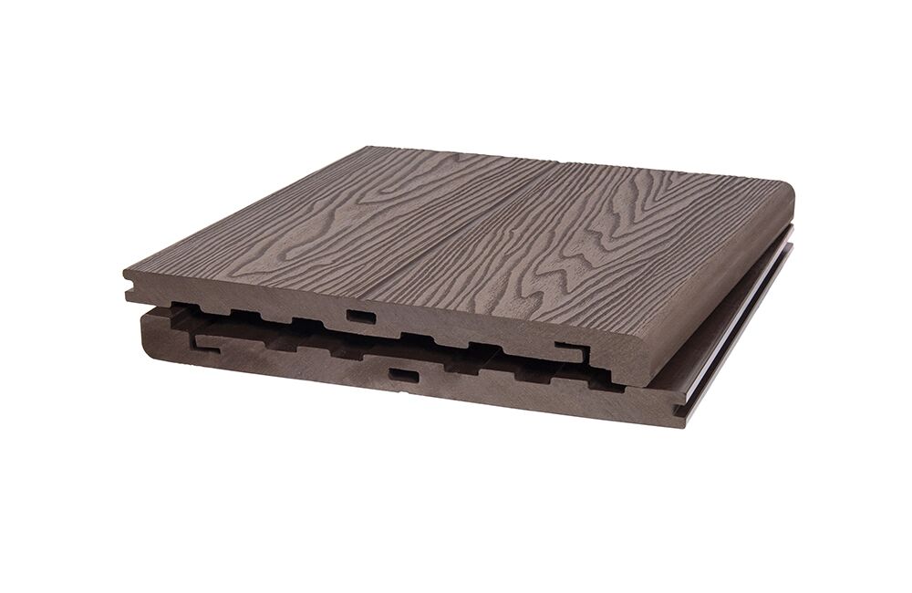 Ступень полнотелая POLIVAN SINGARAJA фактура дерева темно-коричневый 27/20х320х2900мм купить в Санкт-Петербурге