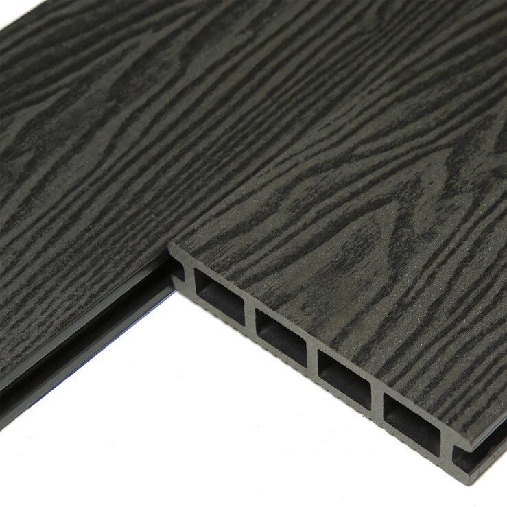 Террасная доска пустотелая CM Decking серия Vintage черное дерево купить в Санкт-Петербурге