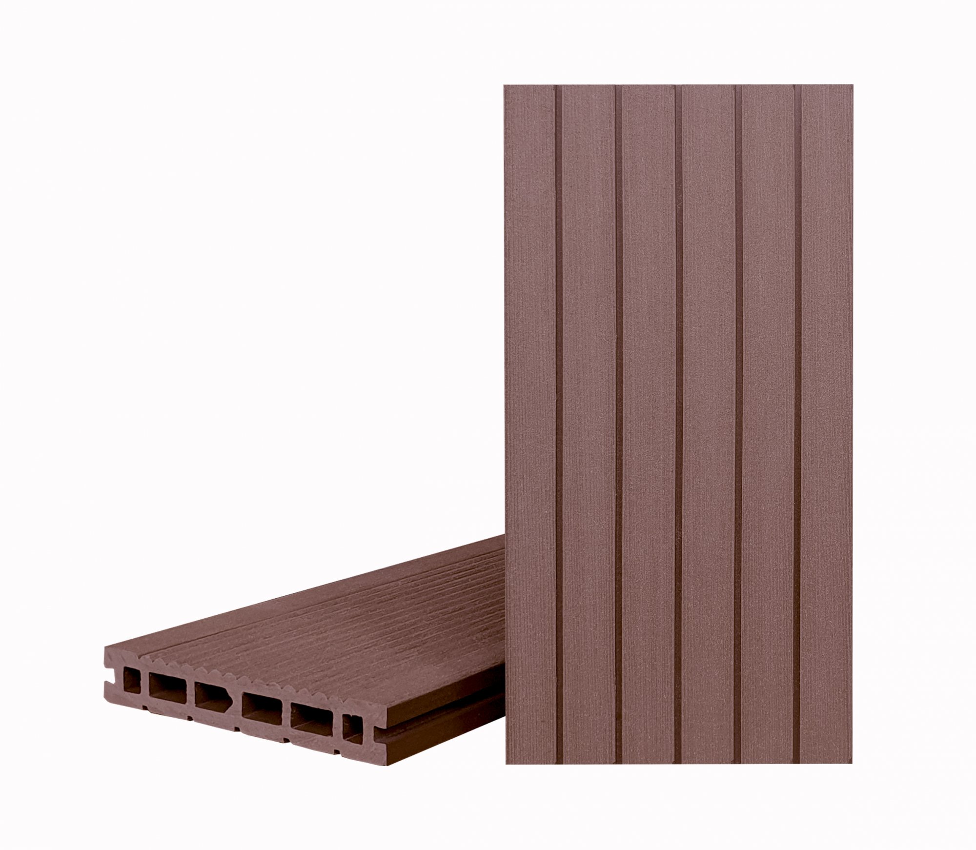 Доска террасная ТЕРРАпол пустотелая с пазом КЛАССИК Патио Орех Милано 147х24х4000мм купить в Санкт-Петербурге