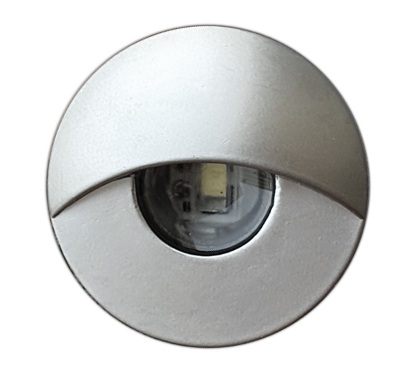 Светильник Террасвет Акцент F101 для лестниц с козырьком, серебро, холодный 6500 К купить в Санкт-Петербурге