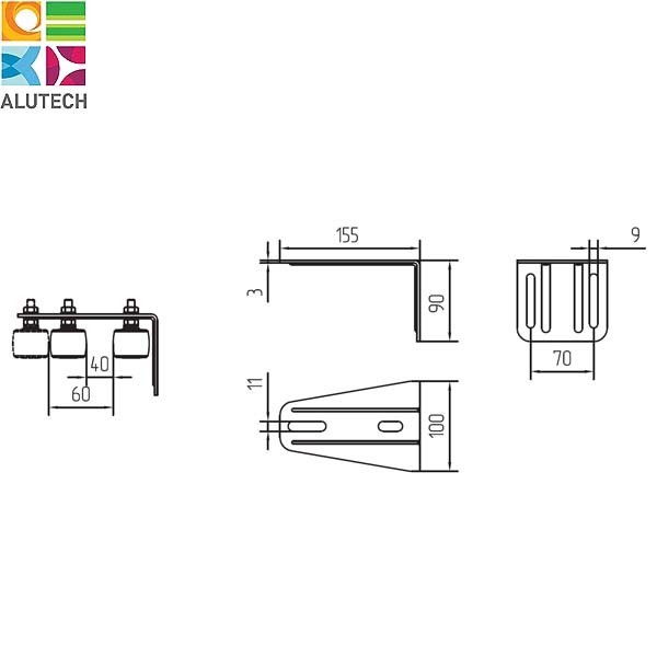 Кронштейн верхний, предотвращает раскачивание створки купить в Санкт-Петербурге