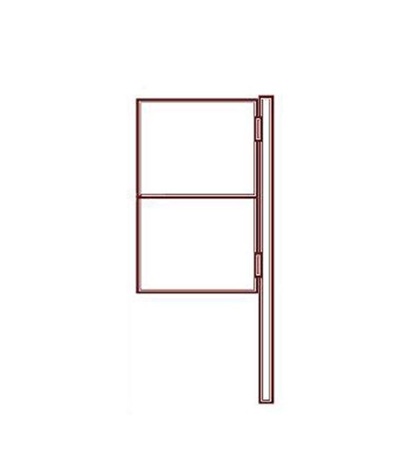 Калитка без наполнения профильная труба 40х20, Ш-1000мм В-1500мм, столб d 51х2500мм, грунт коричневый купить в Санкт-Петербурге