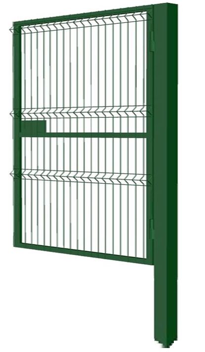 Калитка с сеткой 3D Гиттер профильная труба 40*20, Ш-1000мм В-1900мм со столбом 80х80х3000 открытие наружу правая ППК купить в Санкт-Петербурге