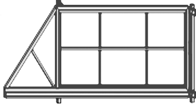 Ворота откатные под атоматику КЛАССИК без наполнения для проема 4000х2000мм трехкомпонентный грунт купить в Санкт-Петербурге