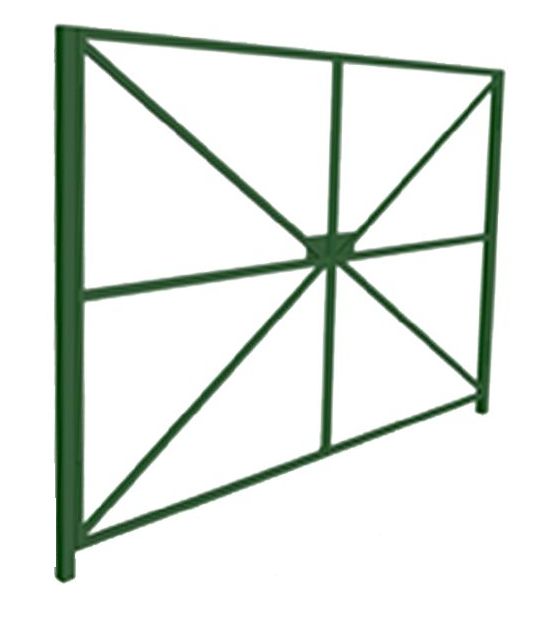 Ворота распашные без наполнения труба проф. 40х20 мм Ш-4000мм В-1900мм со столбами 80х80х3000мм открытие наружу ППК купить в Санкт-Петербурге