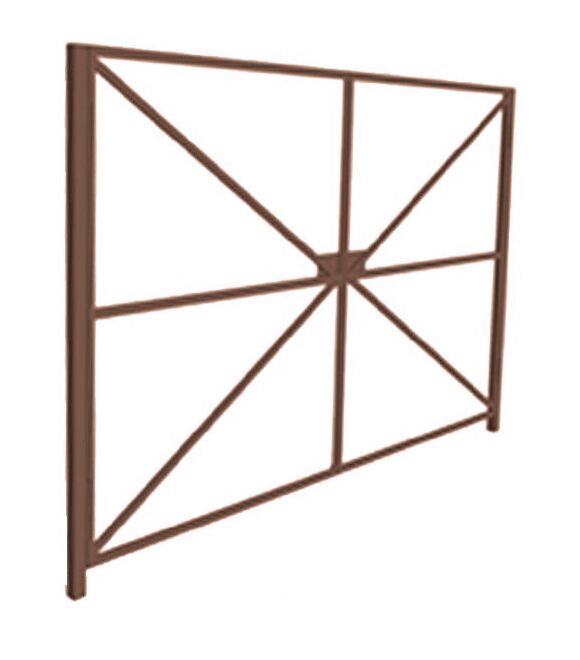 Ворота распашные без наполнения труба проф. 40х20 мм Ш-4000мм В-1900мм со столбами 80х80х3000мм открытие наружу ППК купить в Санкт-Петербурге