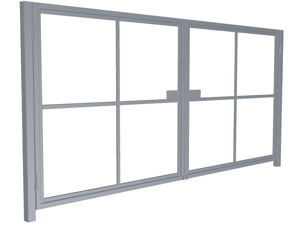 Ворота распашные под зашивку проф труба 50х50 Ш- 4000мм В-1900мм столбы 80х80х3000мм открытие наружу цинко-полимерное покрытие(грунт) купить в Санкт-Петербурге