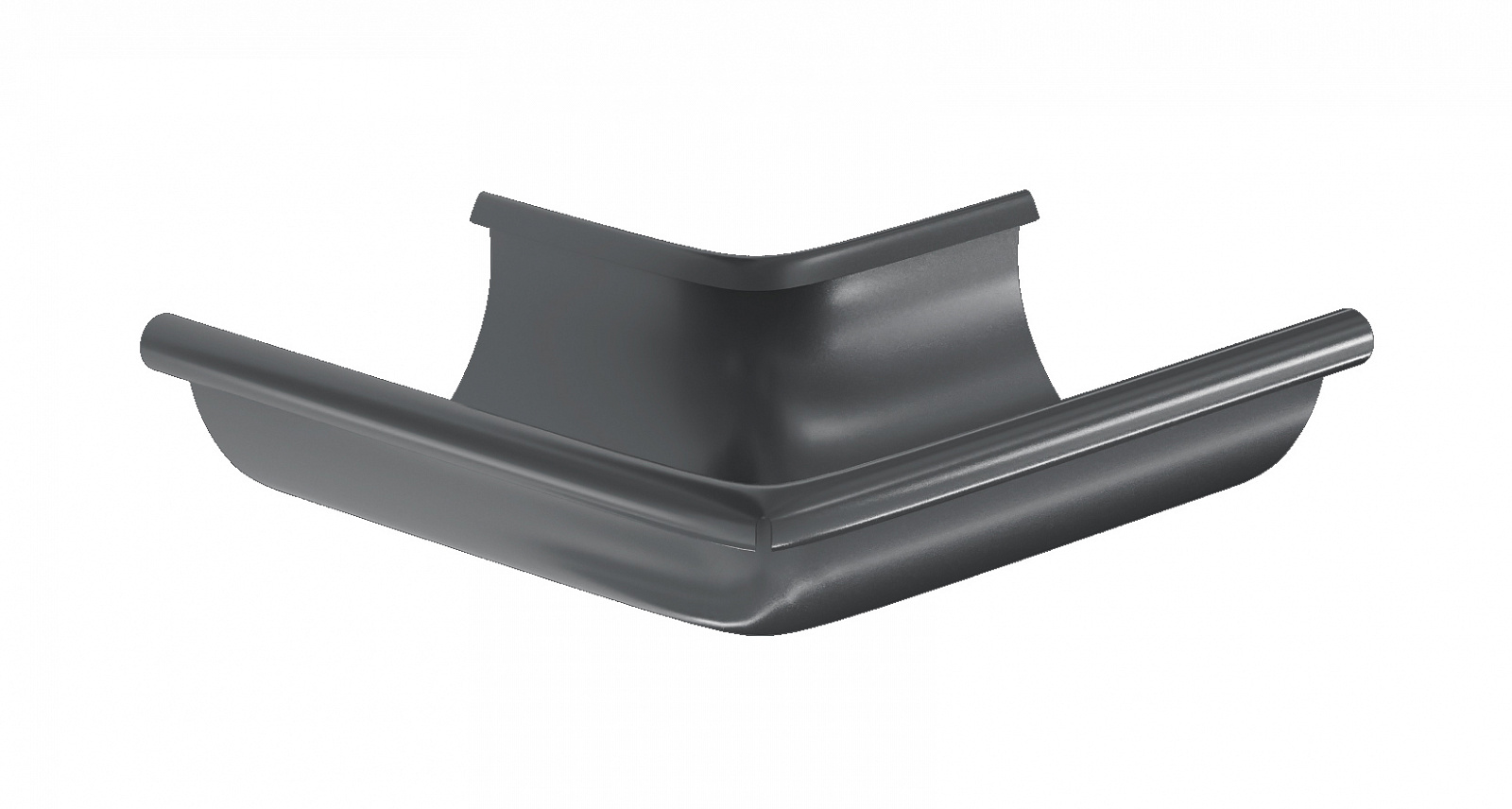 Угол водосточного желоба наружный 90°металлический матовый купить в Санкт-Петербурге