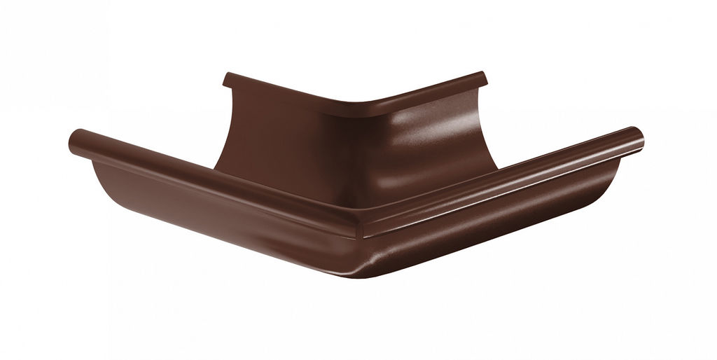 Угол водосточного желоба наружный 90°металлический матовый купить в Санкт-Петербурге