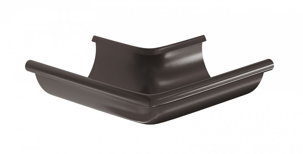 Угол водосточного желоба наружный 90°металлический матовый купить в Санкт-Петербурге