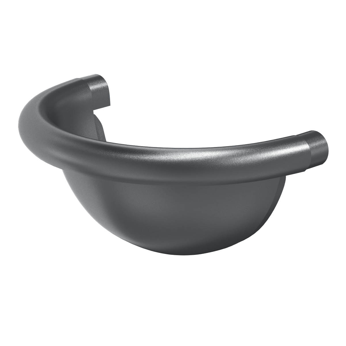 Заглушка желоба универсальная полукруглая, металлическая матовая купить в Санкт-Петербурге