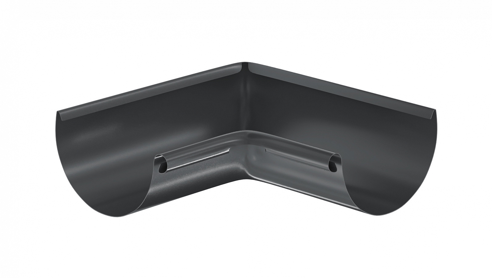 Угол водосточного желоба внутренний 90°металлический матовый купить в Санкт-Петербурге