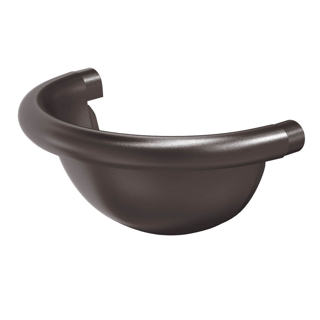 Заглушка желоба универсальная полукруглая, металлическая матовая купить в Санкт-Петербурге