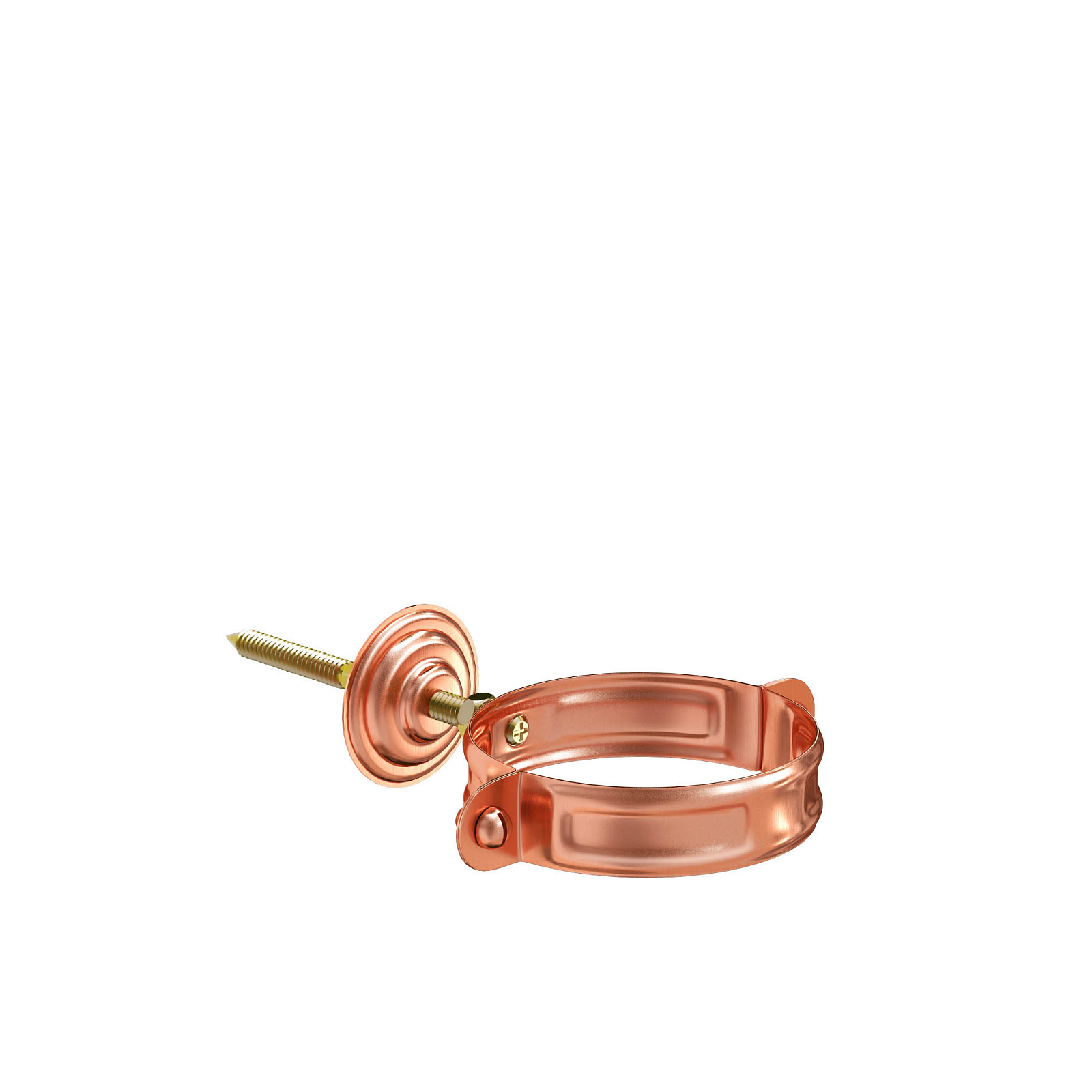 Хомут трубы с комплектом крепления медный купить в Санкт-Петербурге