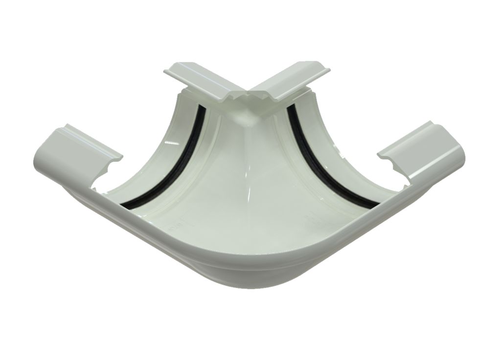 GLC ПВХ Угол водосточного желоба 90° пластиковый купить в Санкт-Петербурге