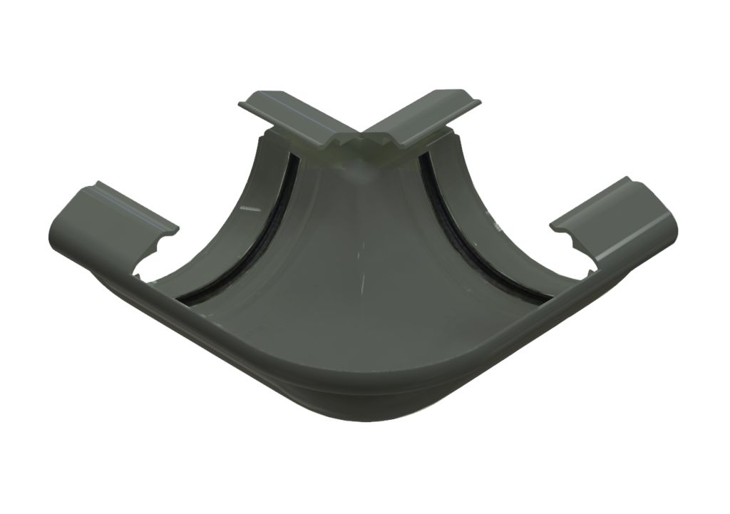 GLC ПВХ Угол водосточного желоба 90° пластиковый купить в Санкт-Петербурге